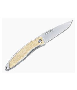 Chris Reeve Mnandi Left Handed S45VN Box Elder Wood Inlaid Titanium Dress Carry Folder 002