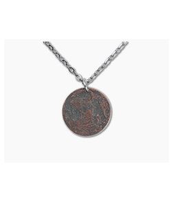 Shire Post Mint Blood Moon 1" Copper Pendant Chain Necklace