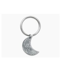 Shire Post Mint Crescent Moon Silver Keychain
