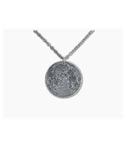 Shire Post Mint Super Moon 1.5" Fine Silver Pendant Chain Necklace