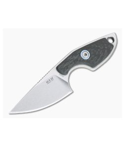 MKM Mikita Mikro 1 Vox Drop Point Stonewashed M390 Carbon Fiber Neck Knife MR01-CF