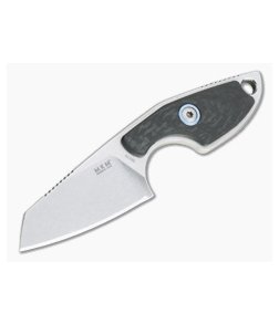 MKM Mikita Mikro 2 Vox Sheepsfoot Stonewashed M390 Carbon Fiber Neck Knife MR02-CF