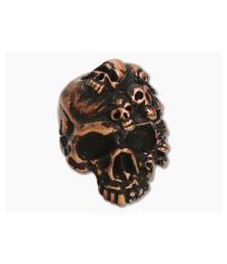 Schmuckatelli Mind Skull Bead Roman Copper Oxidized Pewter