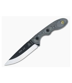 TOPS Knives Mini Scandi Knife 2.5 Black Linen Micarta