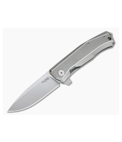 LionSteel Myto Satin M390 Gray Titanium Frame Lock Flipper MT01-GY