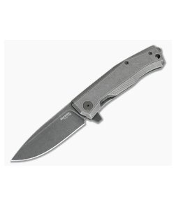 LionSteel Myto Old Black Tumbled PVD M390 Titanium Frame Lock Flipper MT01B-BW