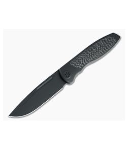 Sharp By Design Mini Tempest Drop Point Black PVD M390 Carbon Fiber PVD Front Flipper Knife
