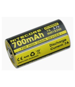 Nitecore IMR 18350 Rechargeable Battery 700mAh NI18350A