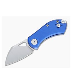 GiantMouse ACE Nibbler Liner Lock Satin N690 Blue Aluminum Folder