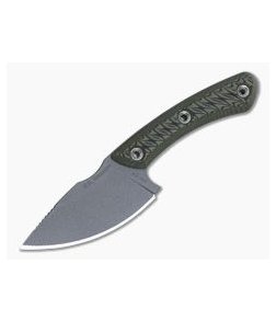 RMJ Tactical Nomad Skinner 52100 Dirty Olive Hunting Fixed Blade