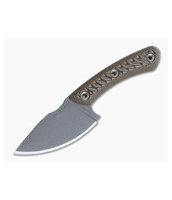 RMJ Tactical Nomad Skinner 52100 Hyena Brown Hunting Fixed Blade