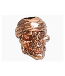 Schmuckatelli One-Eyed Jack Skull Bead Antique Copper