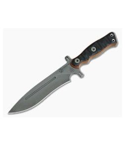 TOPS Knives Operator 7 Tactical Fixed Blade Rocky Mountain Tread Layered G10 and Micarta