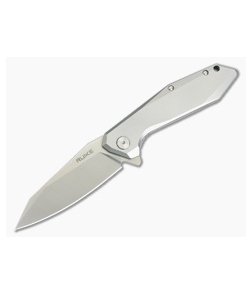 RUIKE P135-SF Satin 14c28n Clip Point Stainless Steel Frame Lock Flipper