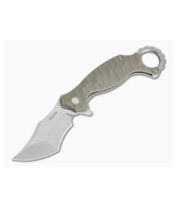 RUIKE P881-W Karambit Stonewash 14C28N Tan G10 Tactical Liner Lock Flipper