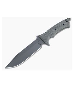 Chris Reeve Pacific Plain Edge Cerakote 4V Black Canvas Micarta Fixed Blade