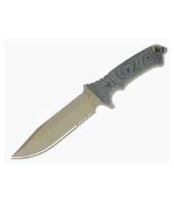 Chris Reeve Pacific Part Serrated Flat Dark Earth KG Gun Kote Fixed