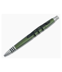 Tuff-Writer Precision Press Pen OD Green Aluminum Ink Pen