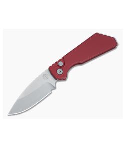 Protech Strider PT Plus Stonewashed Magnacut Red Handle Auto