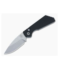 Protech Strider PT Plus Automatic Textured Black Aluminum Handle Stonewashed MagnaCut Drop Point PT205