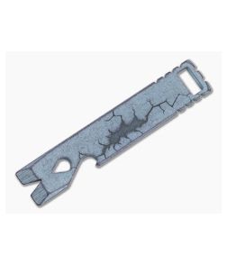 Qerim 37 V4 Worker Titanium Pry Tool Stonewashed Blue San Andreas Engraved 017