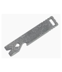 Qerim 37 V4 Worker Titanium Pry Tool Stonewashed Reptilian Engraved 019