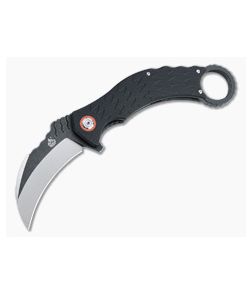 QSP Knives Eagle Karambit Two Tone D2 Black G10 Liner Lock Flipper QS120-B