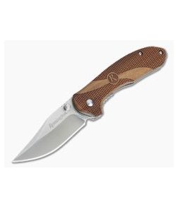 Remington Heritage Series Clip Point Liner Lock Wood Handled Folder R40001