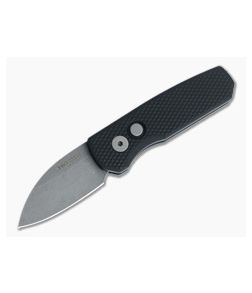 Protech Runt 5 Wharncliffe GP Exclusive Acid Washed 20CV Textured Aluminum Automatic R5105-AW