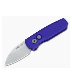 Protech Runt 5 Wharncliffe Stonewashed MagnaCut Smooth Purple Aluminum Automatic R5301-PURPLE