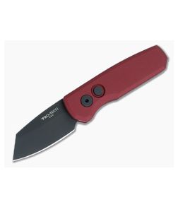 Protech Runt 5 Red Handle Auto Reverse Tanto Black DLC MagnaCut R5403-RED