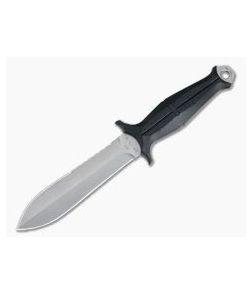 GiantMouse Ranae Dagger Stonewashed N690Co Black FRN Fixed Blade Knife