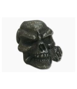 Schmuckatelli Rose Skull Bead Black Oxidized Pewter