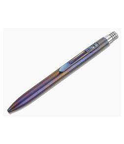 Tuff-Writer Retro Click Pen Brushed Flamed Titanium Ink Pen
