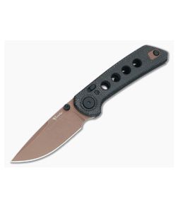 Reate PL-XT Pivot Lock Black Micarta Copper PVD Nitro-V