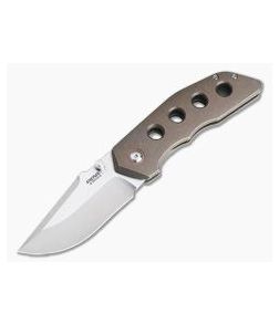 Pena Knives X Series Rhino Thumb Stud Bronze Titanium Satin M390