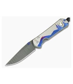 Chris Reeve Small Sebenza 21 Nichols Damascus Night Sky with Mother of Pearl S21-1056