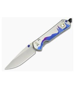 Chris Reeve Small Sebenza 21 "Shooting Star" Night Sky with Mother of Pearl Cabochon 1112-011