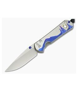 Chris Reeve Small Sebenza 21 "Shooting Star" Night Sky with Mother of Pearl Cabochon 1112-013