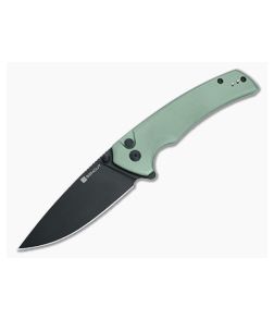 Sencut Serene Green Aluminum Black D2 Drop Point Blade S21022B-5