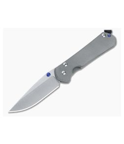 Chris Reeve Small Sebenza 31 S45VN Blue Double Thumb Lugs Drop Point Titanium Folder