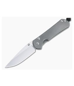 Chris Reeve Small Sebenza 31 Stonewashed S45VN Silver Double Thumb Lugs Titanium Folder