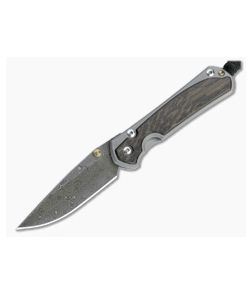 Chris Reeve Small Sebenza 31 Raindrop Damascus Bog Oak Inlaid Folding Knife 002