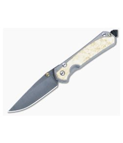 Chris Reeve Small Sebenza 31 Ladder Damascus Box Elder Inlaid Folder S31-1112