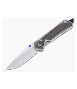 Chris Reeve Small Sebenza 31 Stonewashed S45VN Blue Hardware Macassar Ebony Glass Blasted Folding Knife 008