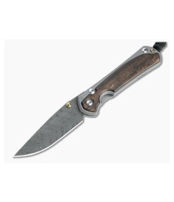 Chris Reeve Small Sebenza 31 Boomerang Damascus Macassar Ebony Inlaid Titanium Folding Knife 002