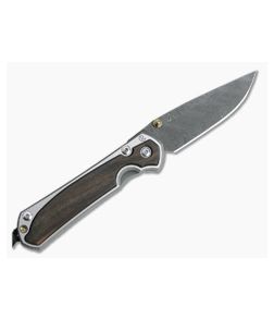 Chris Reeve Small Sebenza 31 LH Macassar Ebony Inlay Boomerang Damascus Drop Point