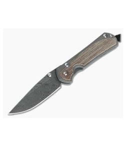 Chris Reeve Small Sebenza 31 Natural Canvas Micarta Inlay Raindrop Damascus 001