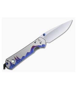 Chris Reeve Small Sebenza 31 Left Hand Night Sky S45VN MOP Inlay Unique Graphic Folding Knife 005