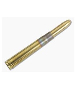 Fisher Space Pen .375 H & H Mag Shell Raw Brass Bullet Space Pen S375